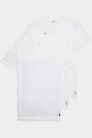 Ralph Lauren 3-pack katoenen ondershirts met V-hals