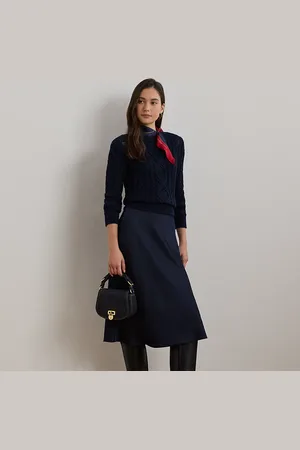 Ralph Lauren Petite - Satijnen charmeuse midi-rok