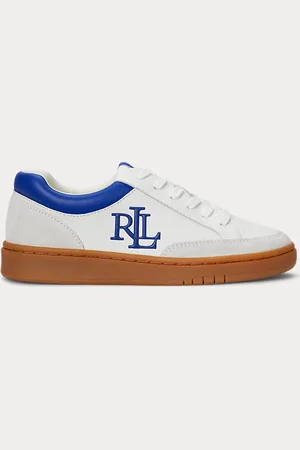 Ralph Lauren Hailey VI sneaker van leer en suède