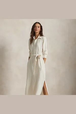 Ralph Lauren Satijnen overhemdjurk