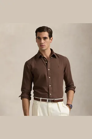 Ralph Lauren Custom fit garengeverfd dobby overhemd