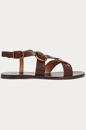 Ralph Lauren Leren sandaal met dubbele O-ring