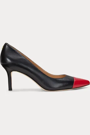 Ralph Lauren Lanette tweekleurige nappaleren pump