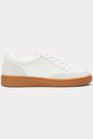 Ralph Lauren Hailey VI sneaker van leer en suède
