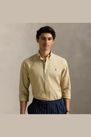 Ralph Lauren Custom fit geverfd Oxford overhemd