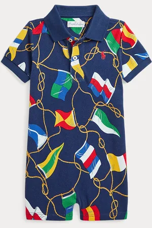 Ralph Lauren Katoenen mesh Polo tuinbroek vlag