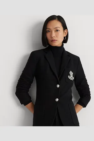Ralph Lauren Jacquard blazer met goudkleurige patch