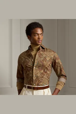 Ralph Lauren Linnen-katoenen overhemd in paisleyprint