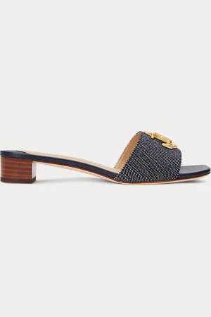 Ralph Lauren Fay cross-dyed canvas sandaal met anker