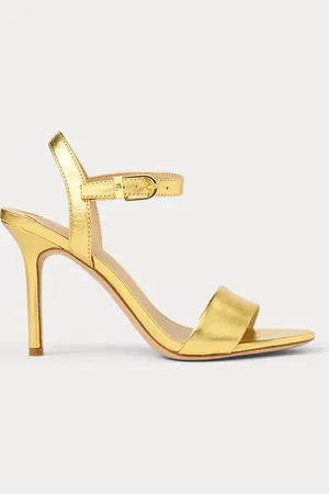 Ralph Lauren Gwen metallic nappaleren sandaal