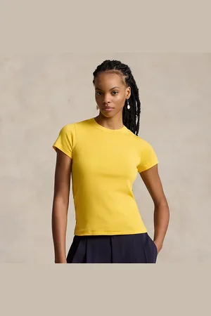 Ralph Lauren Slim fit geribbeld katoenen T-shirt