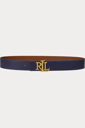 Ralph Lauren Omkeerbare brede leren riem met logo