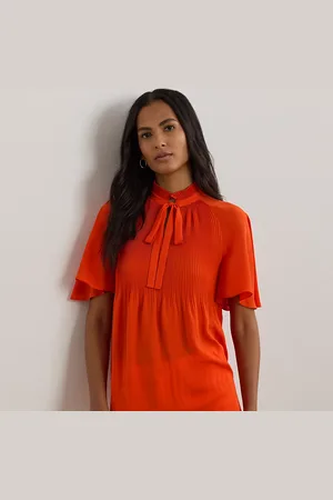 Ralph Lauren Geplooide georgette blouse