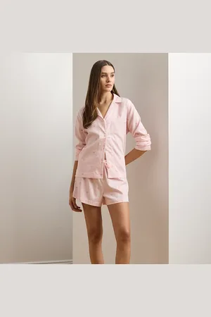 Ralph Lauren Gestreepte satinet slaapset met boxer