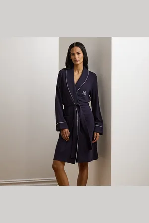 Ralph Lauren Doorgestikte badjas met sjaalkraag
