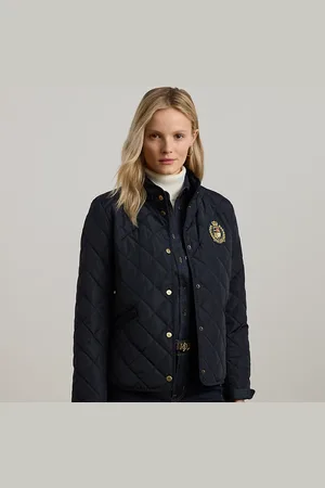Ralph Lauren Petite - Gewatteerd jack met embleem en mockneck
