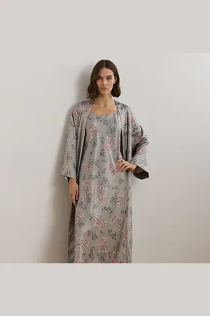 Ralph Lauren Gebloemde satijnen nachtjapon