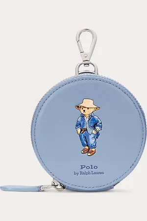 Ralph Lauren Leren munttasje met Polo Bear