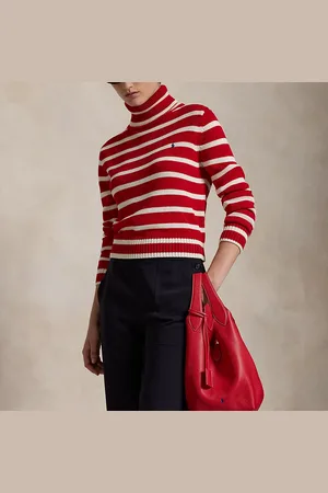 Ralph Lauren Leren Polo Play draagtas