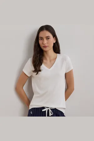 Ralph Lauren Katoenen slaapshirt met V-hals