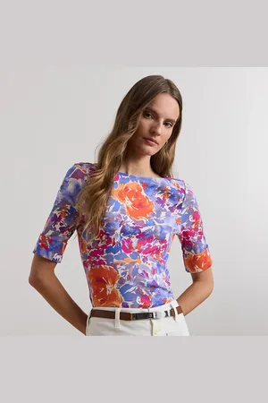 Ralph Lauren Gebloemd stretchkatoenen T-shirt
