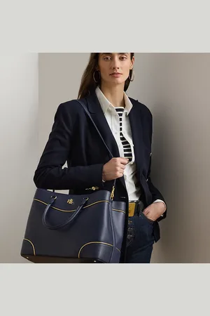 Ralph Lauren Marcy grote tweekleurige satchel