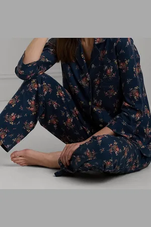 Ralph Lauren Gebloemde jersey slaapset van katoenmix
