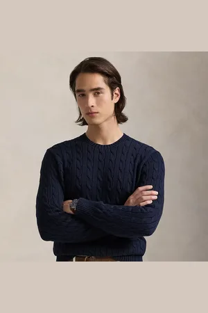 Ralph Lauren Katoenen kabeltrui met ronde hals