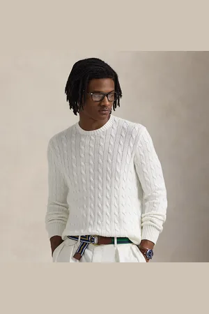 Ralph Lauren Katoenen kabeltrui met ronde hals