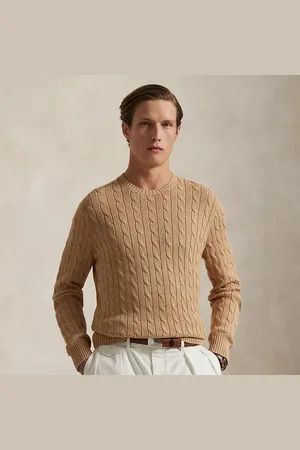 Ralph Lauren Katoenen kabeltrui met ronde hals