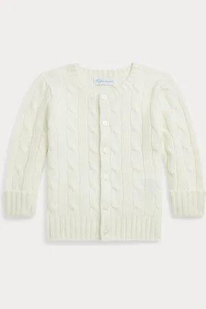 Ralph Lauren Kabelgebreid kasjmier vest