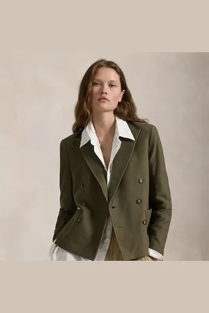 Ralph Lauren Jacquard-gebreide double-breasted blazer