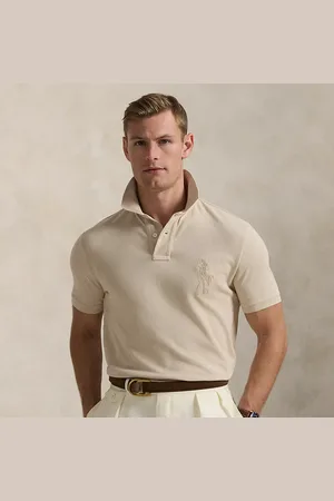 Ralph Lauren Custom slim mesh Polo-shirt met Big Pony