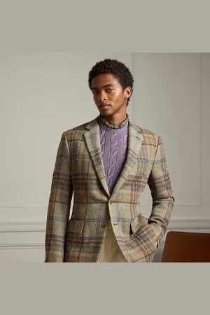 Ralph Lauren Kent handgemaakt geruit wollen colbert
