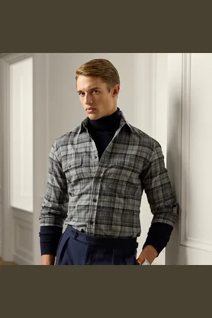 Ralph Lauren Geruit keperstof overhemd