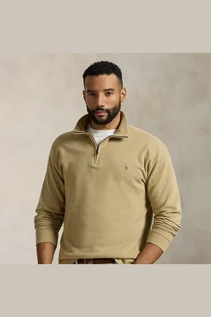 Ralph Lauren Grotere Maten - Estate-rib pullover met korte rits