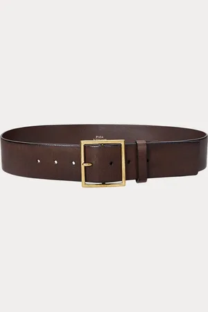 Ralph Lauren Leren riem met vierkante gesp