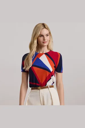 Ralph Lauren Katoenmix trui met korte mouw en print