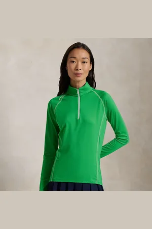 Ralph Lauren Jersey met kwartrits en stretch