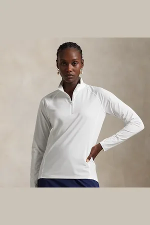 Ralph Lauren Jersey met kwartrits en stretch