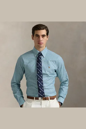 Ralph Lauren Custom fit geruit Oxford overhemd