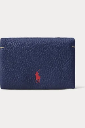Ralph Lauren Leren Polo Play kaarthouder met knoop