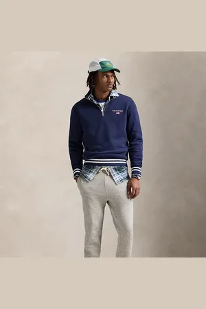 Ralph Lauren Fleece Polo Sport trui met kwartrits