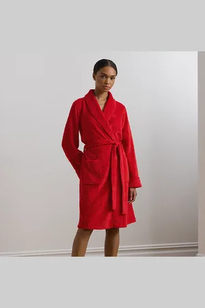 Ralph Lauren Badjas met sjaalkraag en Aran-patroon