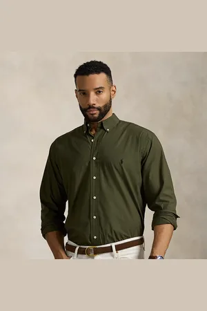 Ralph Lauren Grotere Maten - Poplin overhemd met stretch