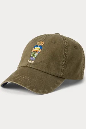 Ralph Lauren Keperstof baseballpet met Polo Bear