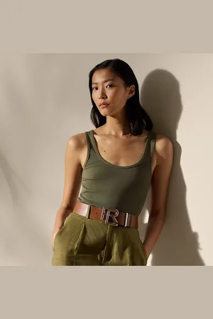 Ralph Lauren Ellis ribgebreide tanktop van katoenmix
