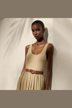 Ralph Lauren Ellis ribgebreide tanktop van katoenmix
