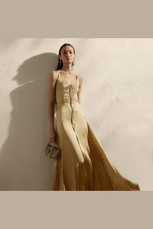 Ralph Lauren Julie charmeuse zijden avondjurk