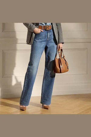 Ralph Lauren Novah jeans met hoge taille wijde pijp